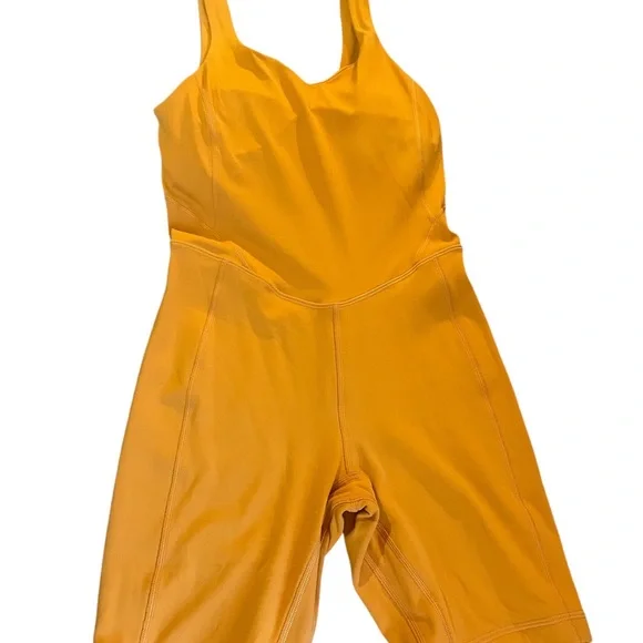 Lululemon Align Bodysuit,shorts,orange,mustard, Size 8 - Picture 8 of 9